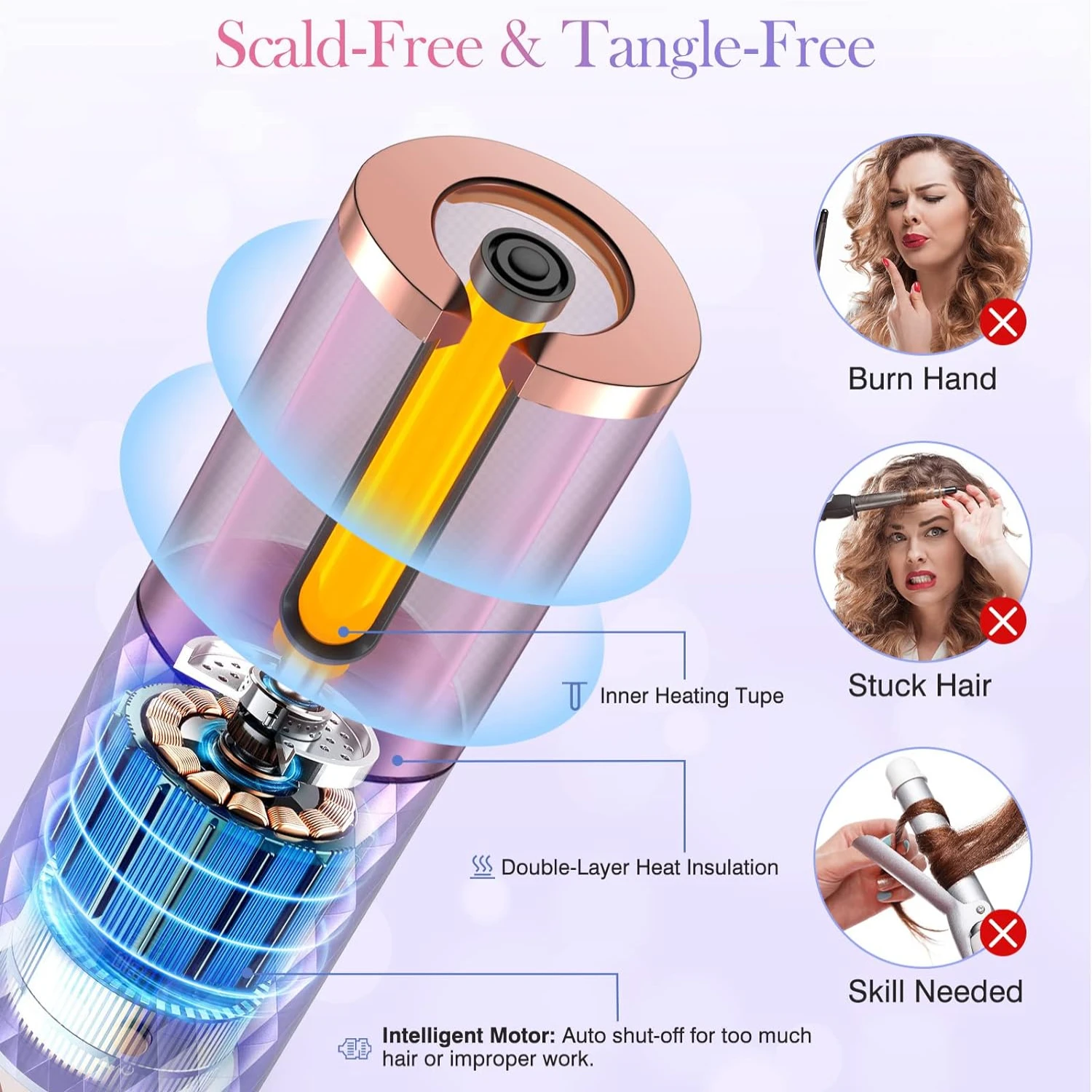 

Enhanced User-Friendly Rechargeable Automatic Hair Curler with Safe Ceramic Wand - Ultimate Styling Comfort for Peace of Mind! 6