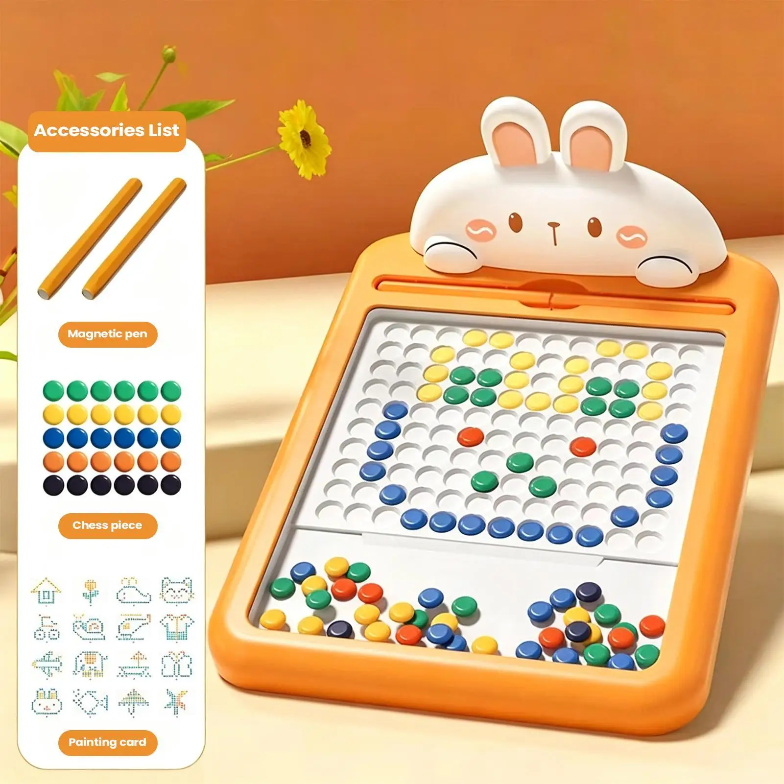 rabbit-magnetic-drawing-board-early-writing-training-doodle-pad-educational-puzzle-portable-sketching-toy