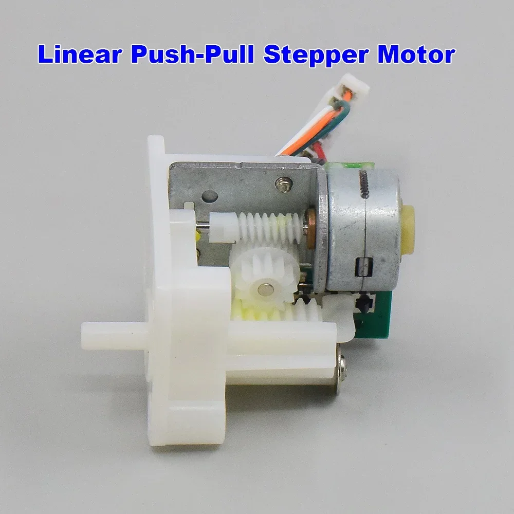 Mini 2-phase 4-wire 15mm Reduction Stepping Stepper Motor Push-Pull Type Linear Actuator Plastic Worm Gear Telescopic Shaft Rod