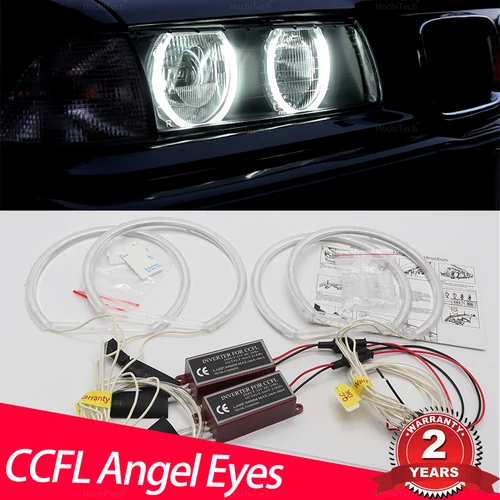 Para BMW Serie 3 E36 316i 318i 318is 320i 323i 325i 328i 318tds 1990-2000 Excelente kit de anillos CCFL Angel Eyes ultrabrillantes