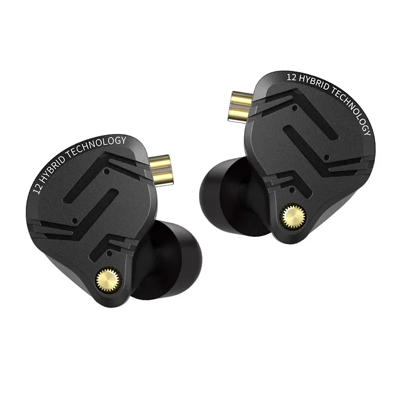 In Stock KZ ZS12 PRO X 1DD+5BA Hybrid Drive HIFI Monitor Stage Music Wired Headphones Android Sports Game 3.5MM Metal Earplugs