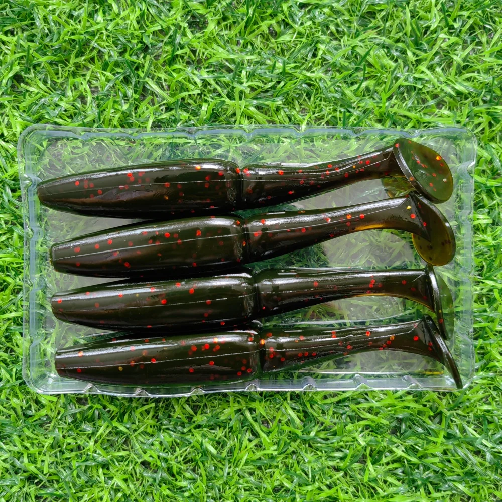 MUKUN 4 Stück 11 cm 12 g Pesca Angelköder Leurre Souple Soft Bass Silikonköder Isca Künstlicher Angelwobbler – Detail 6