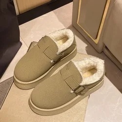 Buty Kobieta 2024 Chodaki Platforma Casual Female Sneakers Slip-on Round Toe Shallow Mouth Flats Loafers Fur New Creepers Comfortabl