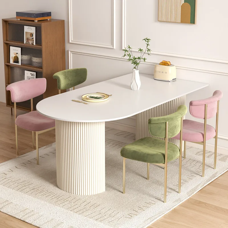 Mesa de comedor moderna de estilo nórdico, sillas de lujo, mesa de comedor pequeña que ahorra espacio, mesas de comedor de diseño de pared, muebles para el hogar