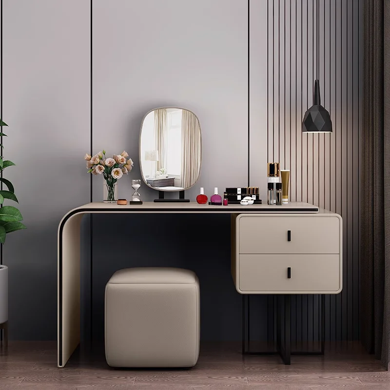 Modern Wooden Dressing Table Clothes Makeup Cabinet Make Up Table Dressers Bedroom Lighted Tocador De Maquillaje Home Furniture