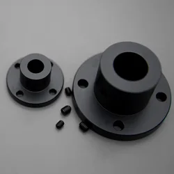 Black Aluminum Alloy Thickened Shaft Support round Flange Fixed Installation Base