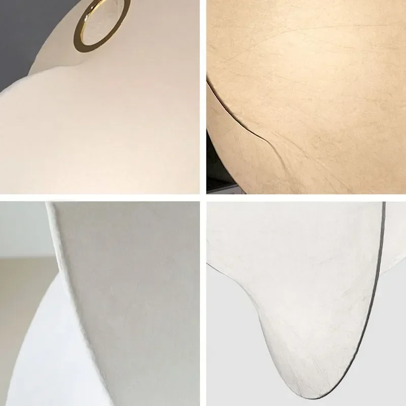 Japonais Wabi Sabi soie pendentif lumières escaliers Loft lumière salle à manger décor suspendre éclairage intérieur Led lustre luminaires