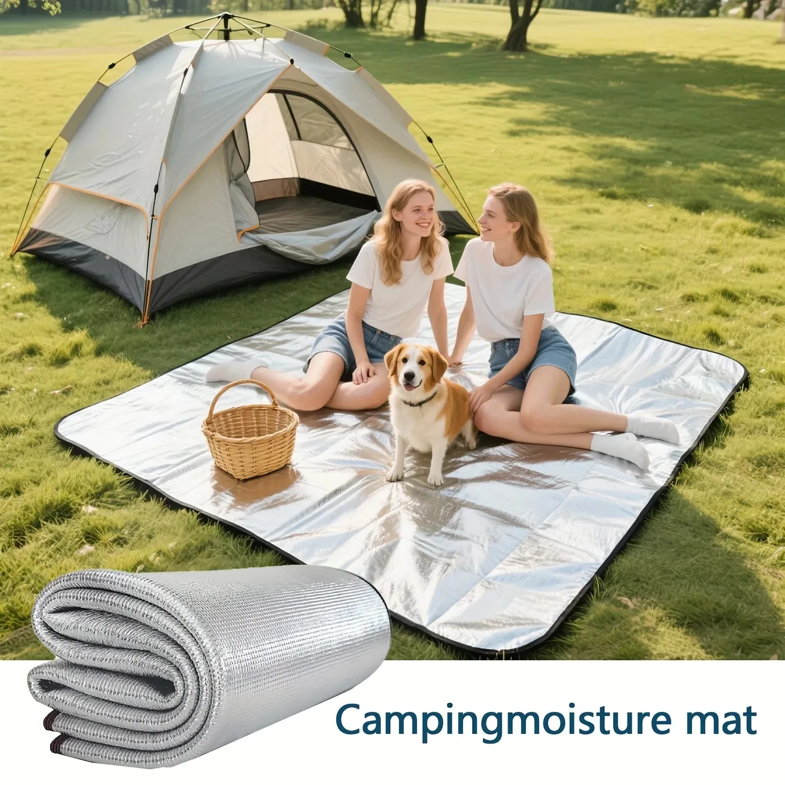 Aluminum Foil Moisture-proof Pad Outdoor For Camping Waterproof Tent Footprint Portable Picnic Mat Lightweight HIking Sleeping P