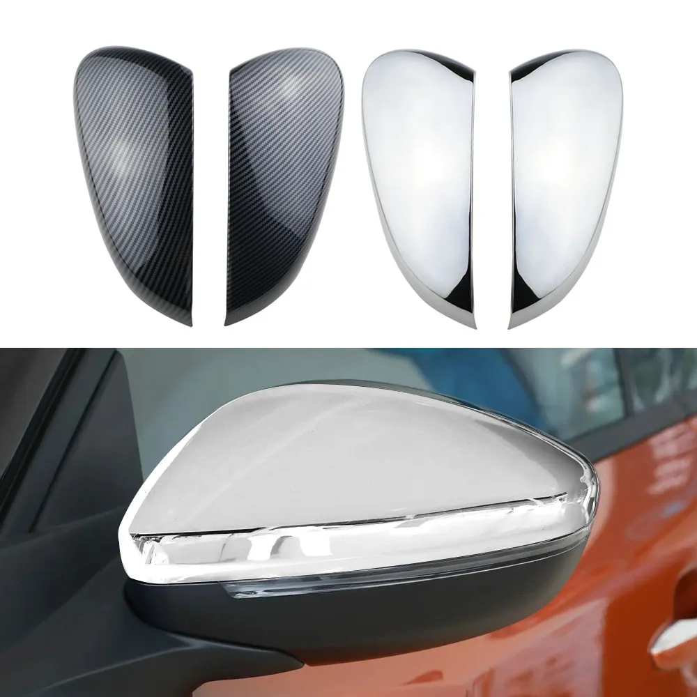

2 шт., хромированные автомобильные зеркала заднего вида из АБС-пластика, защитные чехлы для зеркал заднего вида для Peugeot 2008 E2008 2020-2024, аксессуары