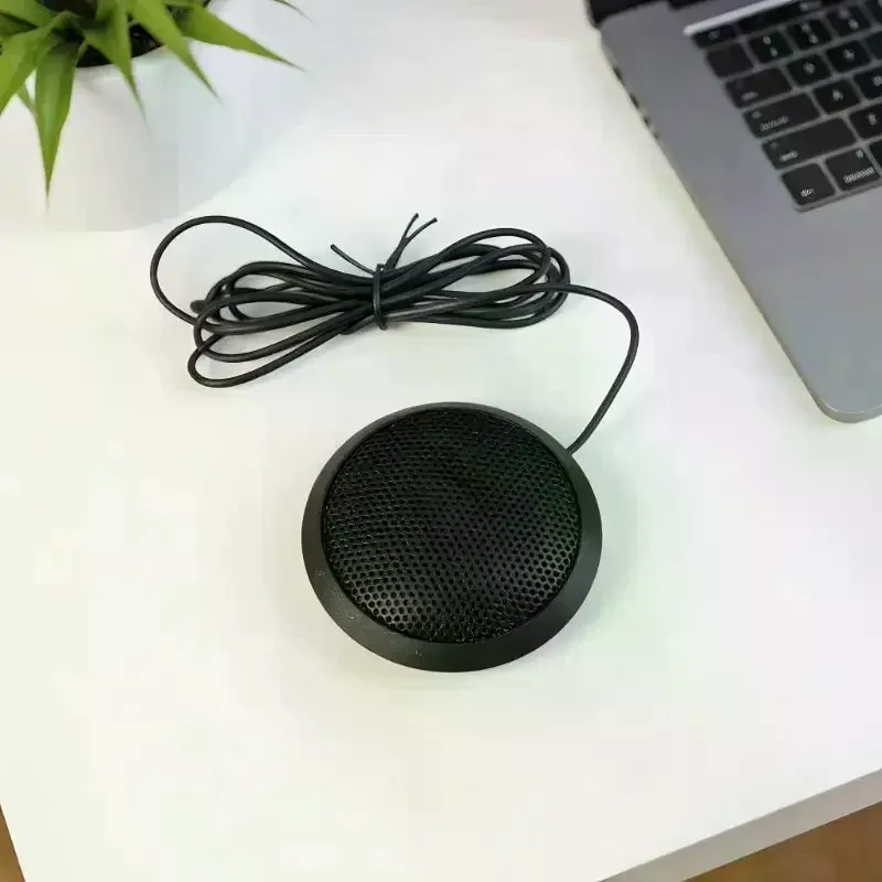 Plug&Play 360 Omnidirectional Desktop Mic, USB/3.5mm Conference Microphone for Laptops & Computers