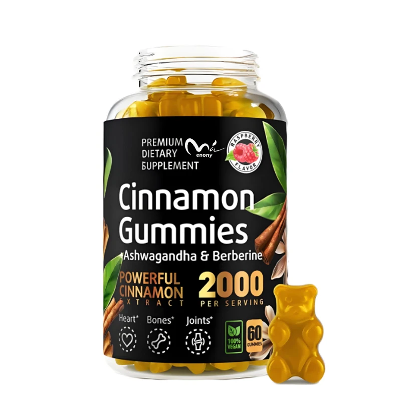 Cinnamon gummies blood supporting small aspartic acid,turmeric,Gymnema Sylvestre,bitter gourd, front chestnuts,chrome 60 gummies