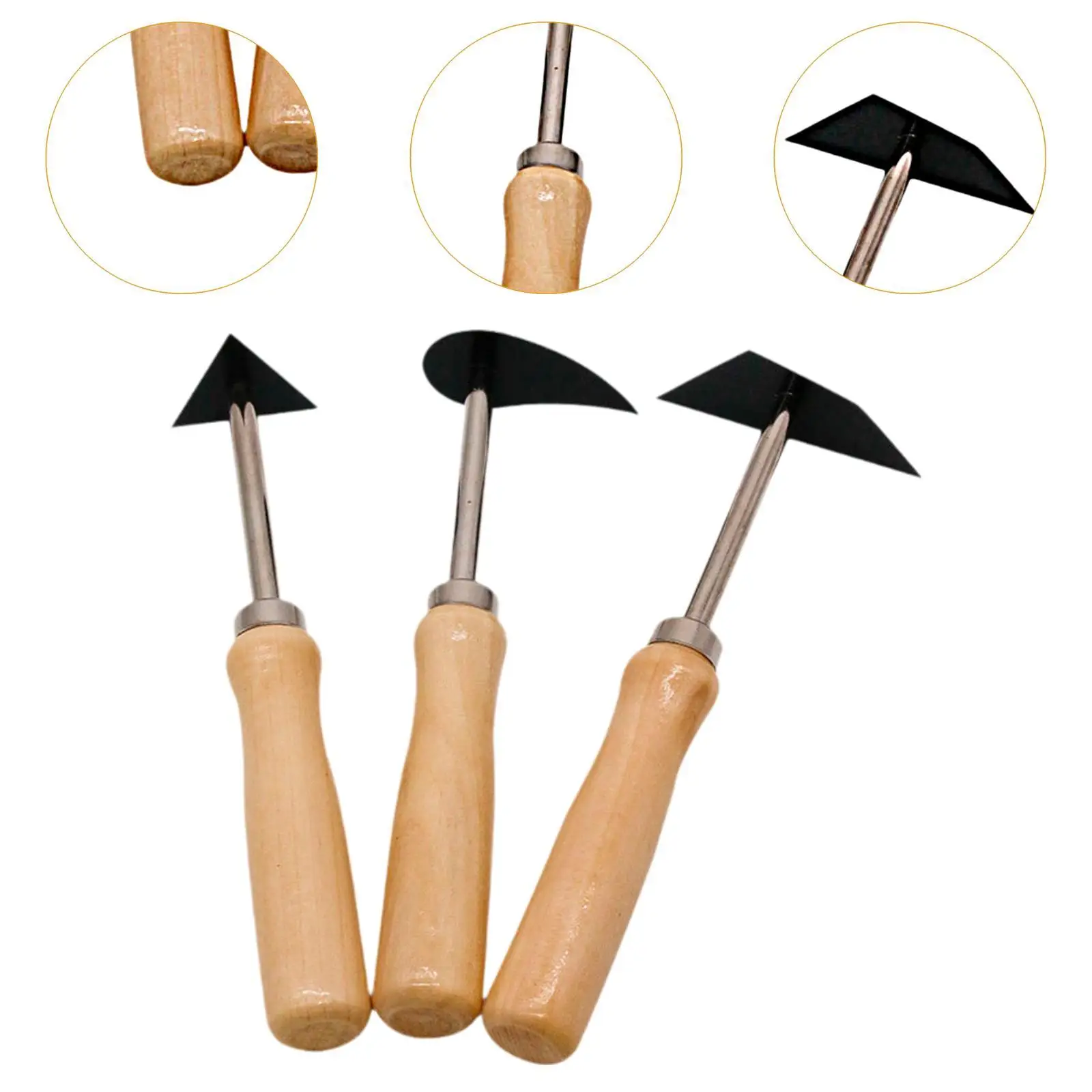3x Pottery Clay Trimming Scraper Clay Sculpture Tool for Professionals