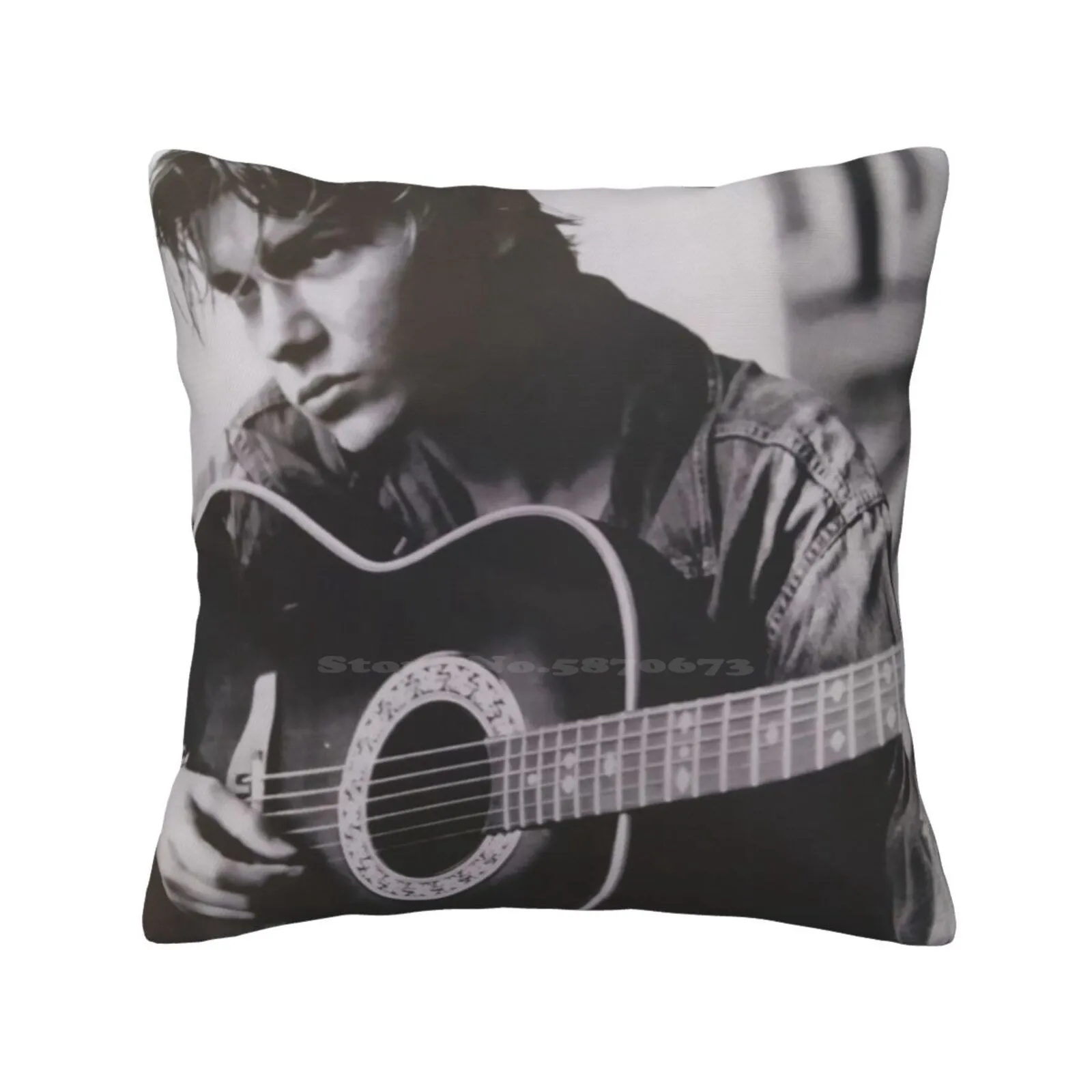 River Phoenix Playing The Guitar With Melancolic Air Throw Cushion Pillow Cover River Phoenix Animal Rights Activist Of Animal