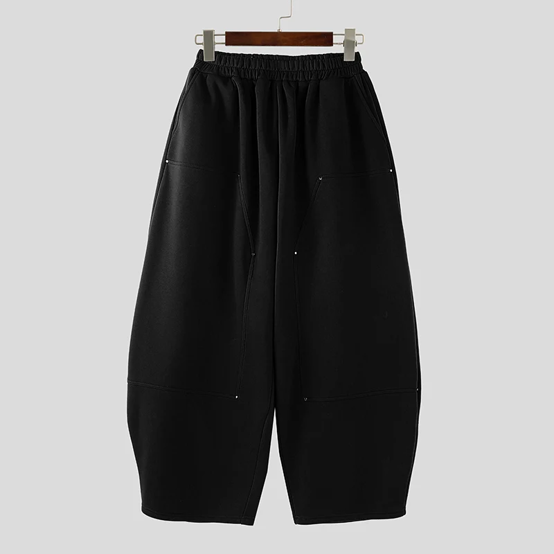Männer Weite Hosen Elastische Taille Jogger Lose Freizeithosen Männer Streetwear Koreanischer Stil Mode Männliche Lange Hosen S-5XL INCERUN – Detail 12