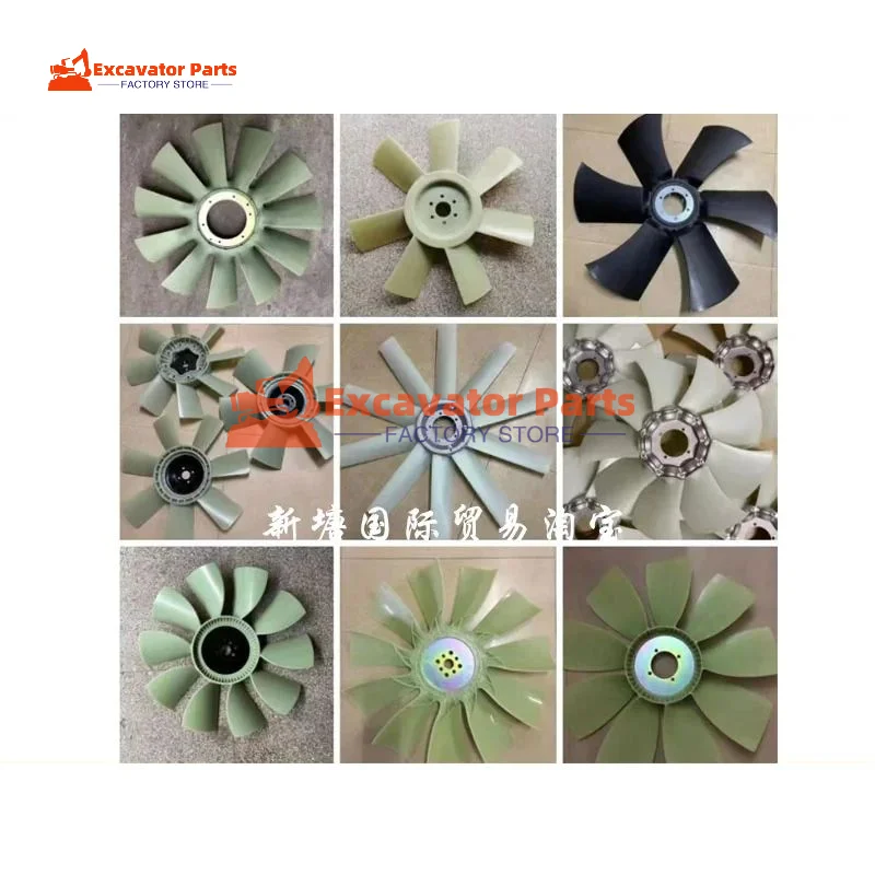 For Hyundai R R215-9 225-9 275-9 305-9T Engine fan blade 12Blades fan Excavator Parts