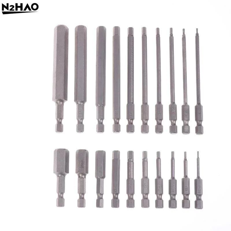 10 قطعة عرافة عرقوب المغناطيسي رئيس مفك مسامير 50/100 مللي متر مفك بت H1.5-H12 رأس المفك مجموعة حفار كهربائي محول مفك مسامير #1