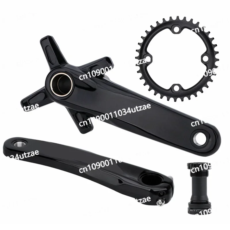 Crank Mountain Bike Crank, Hollow Integrated Crank Positive and Negative Tooth Tray 9-12 Speed Single Disc