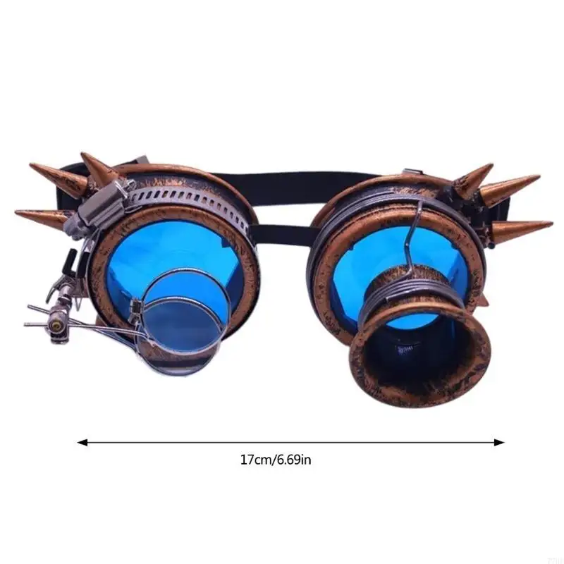 

77HE Punk Cyber Gothic Cosplay Sunglasses Vintage Steampunk Goggles Glasses Gifts