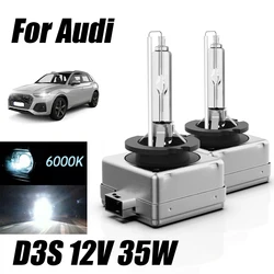 2PCS Xenon HID Replace Headlight D3S Bulbs 6000K 12V 35W Lamps For Audi A1 A3 A4 A5 A6 A7 A8 Q3 Quattro Q5 Q7 S3 S4 S5 2008-2017