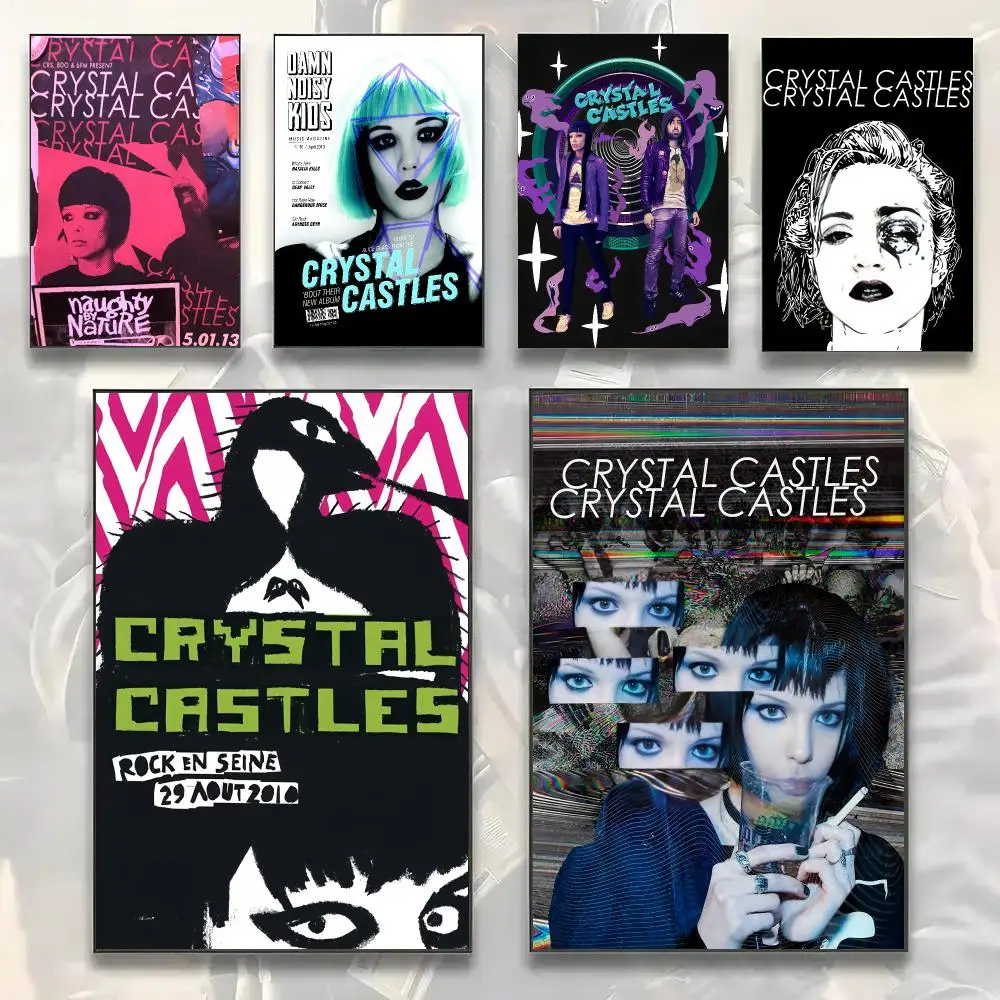 Electronic Band C-Crystal Castles Painting Calligraphy Modern Canvas Wall Art Prints for Living Room Decor | Wall Decals