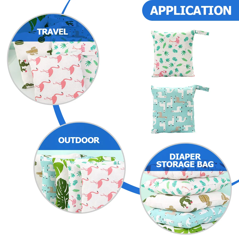 2Pcs Portable Diaper Organizer Pouches Reusable Baby Cloth Diaper Storage Lightweight Travel Organizer Bag Pouch