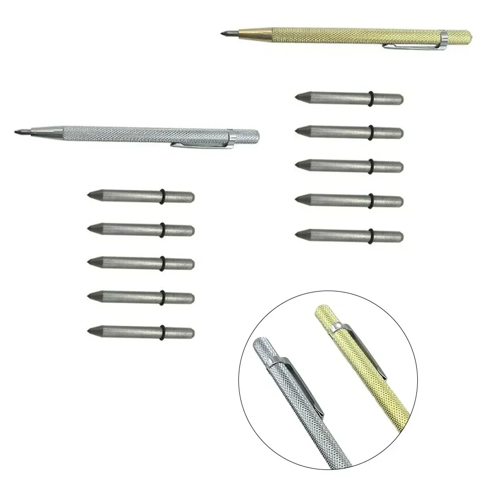 Diamond Scribing Pen With 5pcs Carbide Tips Scriber Engraving Pen For Ceramics Glass Shell Metal Construction Marking Tool Set