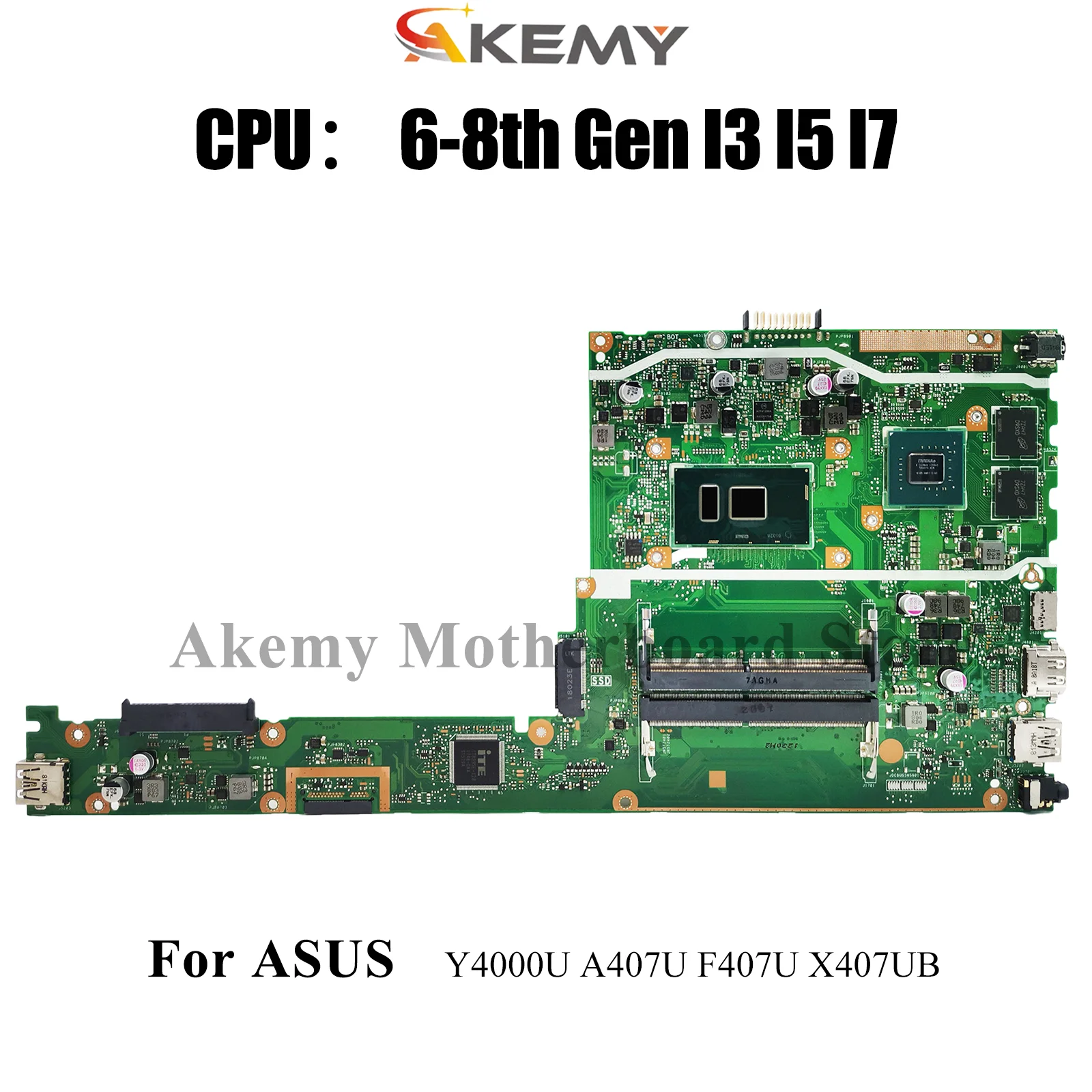

X407UB Laptop Motherboard For ASUS VivoBook X407UV X407U A407U X407UBR F407U X407UAR X407UF Y4000U X407UB Mainboard I3 I5 I7 CPU