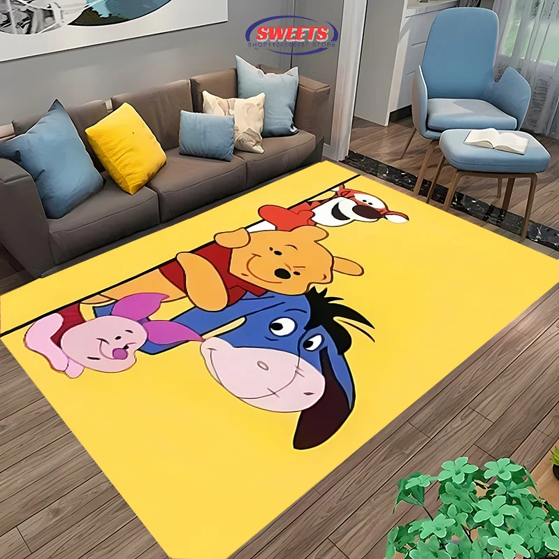 New Shelves! Classic Disney Winnie The Pooh Carpet, Living Room Bedroom Children's Room of Choice, Non-slip Machine Washable Mat #2