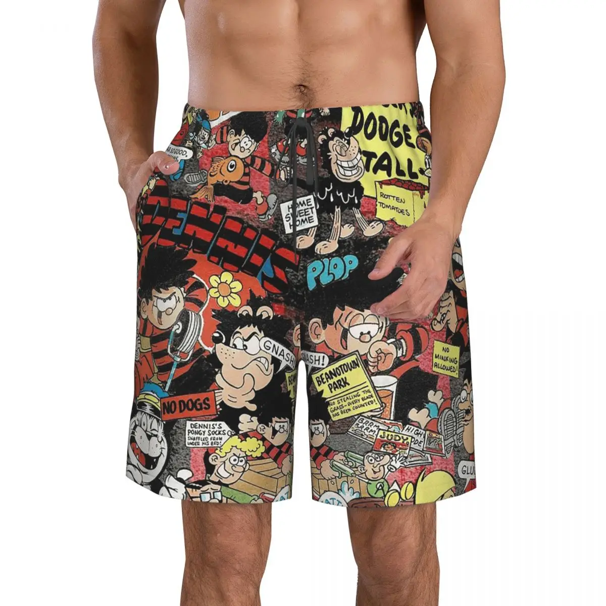 

Beano 2-х шорты для пляжа, повседневные быстросохнущие летние мужские брюки для плавания