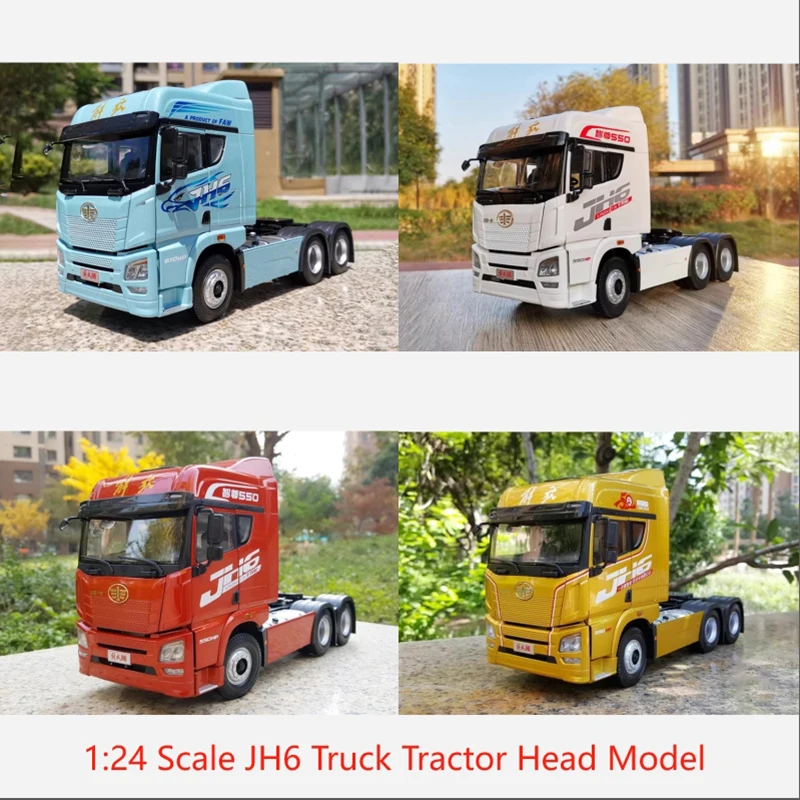 FAW Original Factory Diecast 1:24 Scale Jiefang JH6 Truck Tractor Head Alloy Model Collection Souvenir Display Boy Gift Toy