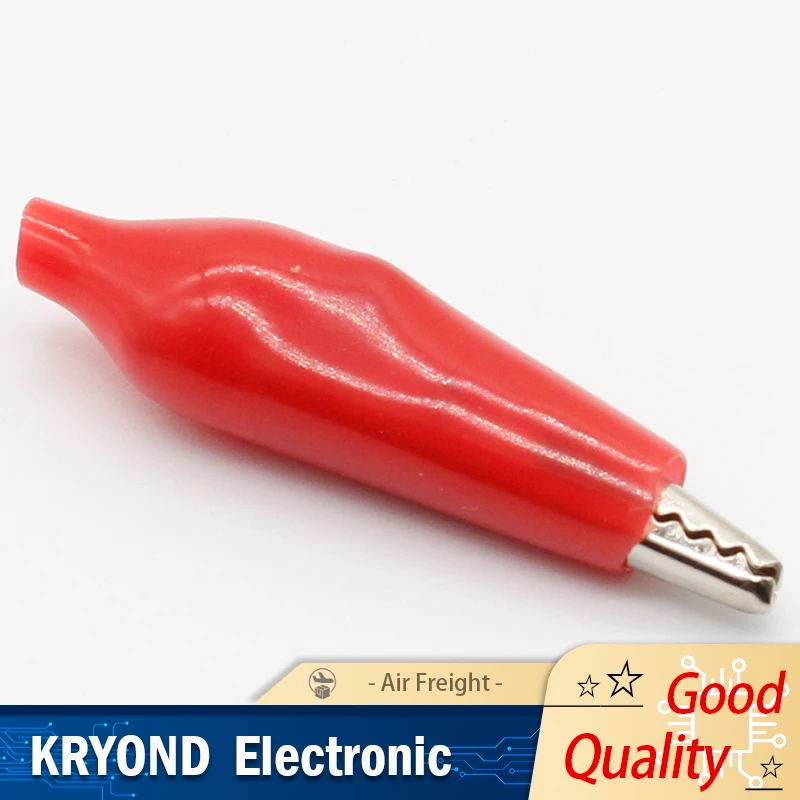 12PCS Insulated Metal Alligator Clip Electric Test 35mm Lead Red Black Blue Green White Yellow Small Crocodile Clip