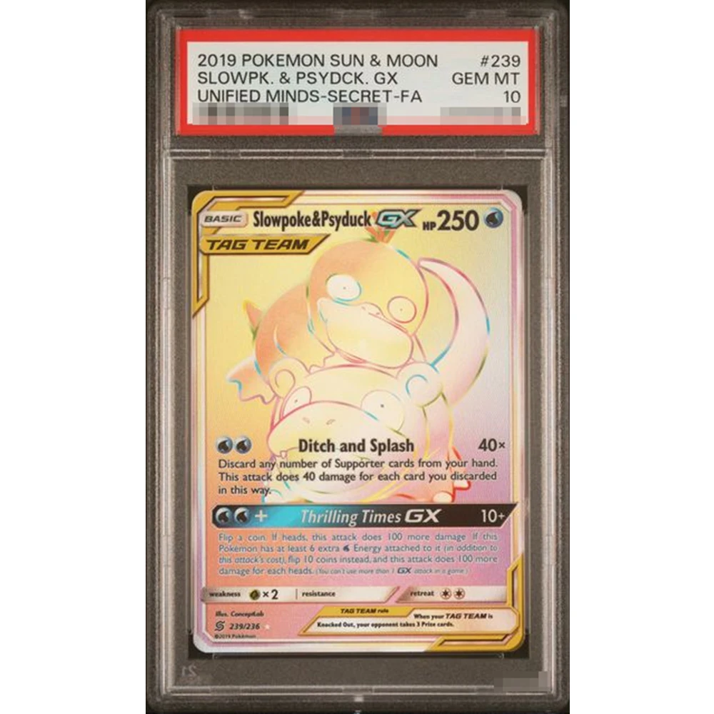 2019 Diy Ptcg Proxy Cartão de coleção classificada Sun&moon Fa/rshrm.&chrzrd. Gx Bonds Inbroken-Secret 239/217 Gem Mt 10 Etiquetas Cartões