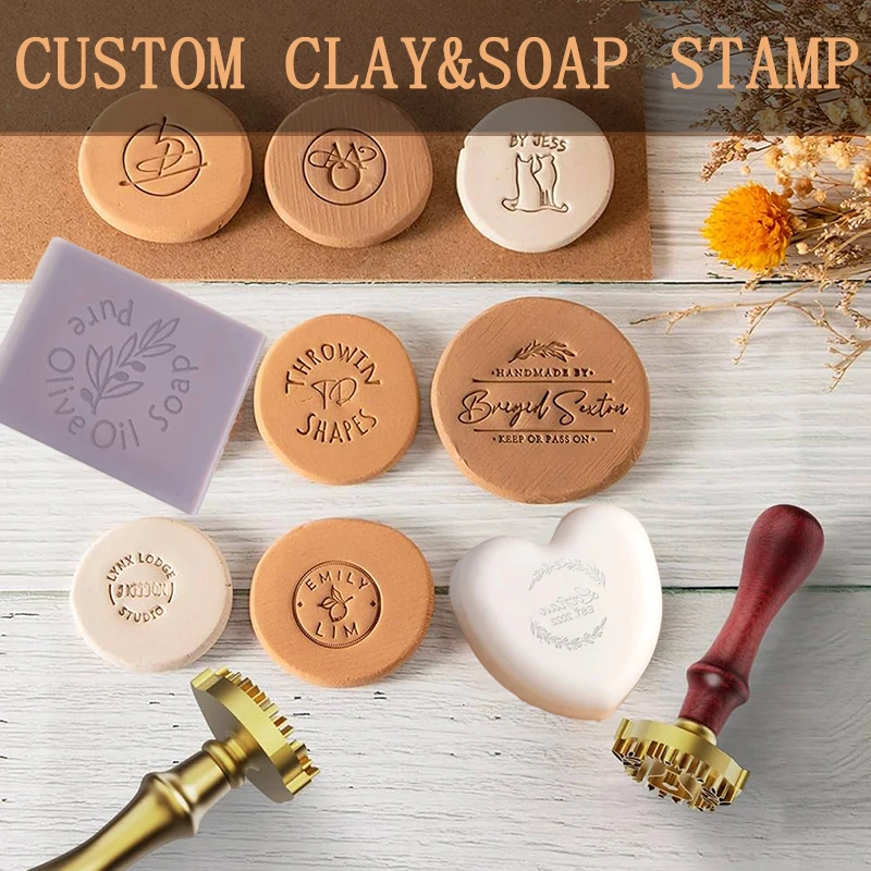 Personalized Ceramic Stamps, Polymer Clay Stamp,Custom Brass Pottery Stamp, Father's Day Gifts For Pottery Makers, Gift For Her