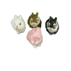 free shipping realistic plush toy rabbit figurines