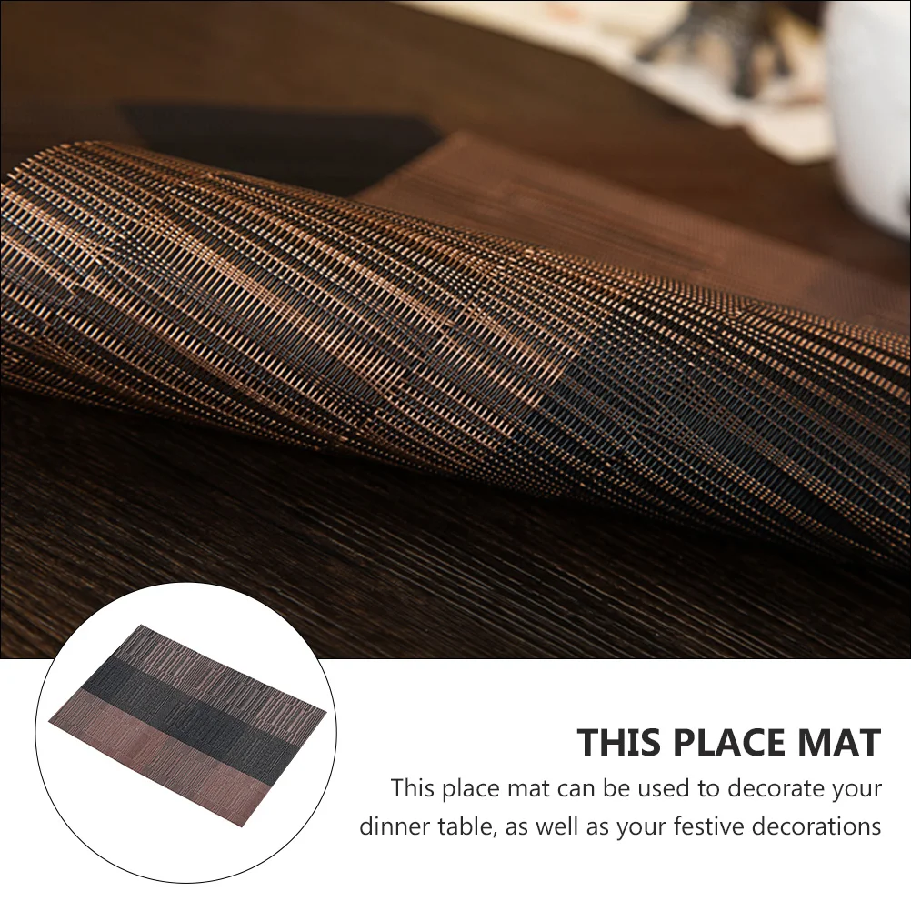 

10pcs Green PVC Table Waterproof Dining Place Mats Household Dish Mats Kitchen Table Protection Pads Cushion Heat Insulating