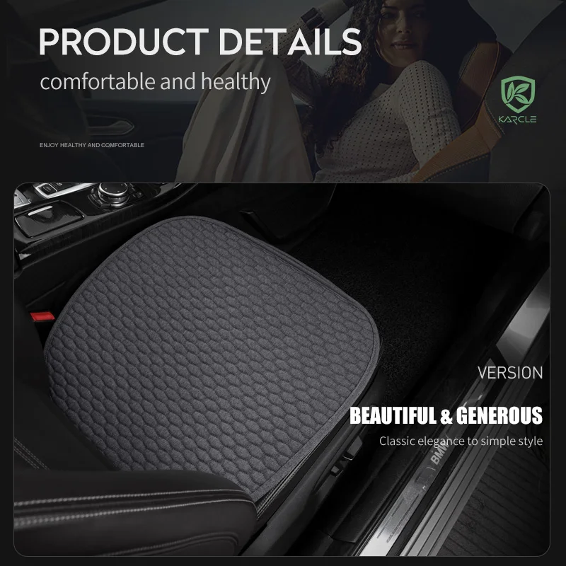 

Karcle 1PCS Cotton Linen Car Seat Cover Washable Seat Cushion Non-Slip Car Seat Cushion Fit Office Wheelchair Home
