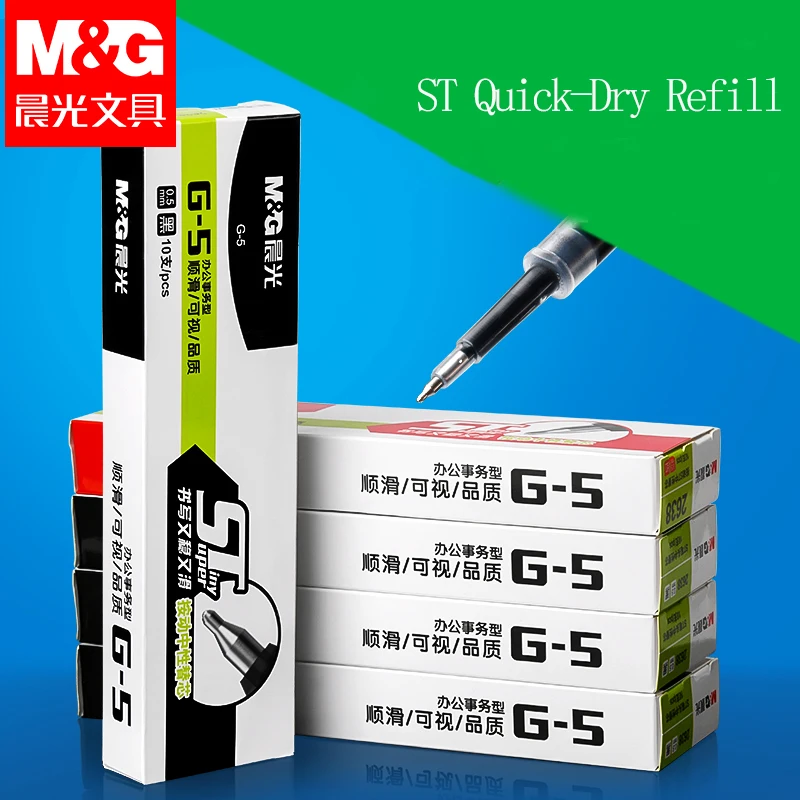 

Стержень для гелевой ручки M&G Push-Button, быстросохнущие чернила, подходит для ручек с кнопками, черный, для студентов и офиса