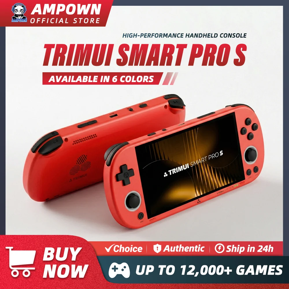TRIMUI SMART PRO S Handheld-Spielkonsole 4,96-Zoll-IPS-Bildschirm TG5050 Videoplayer Allwinner A523 Prozessor Hall-Joystick RGB-Beleuchtung