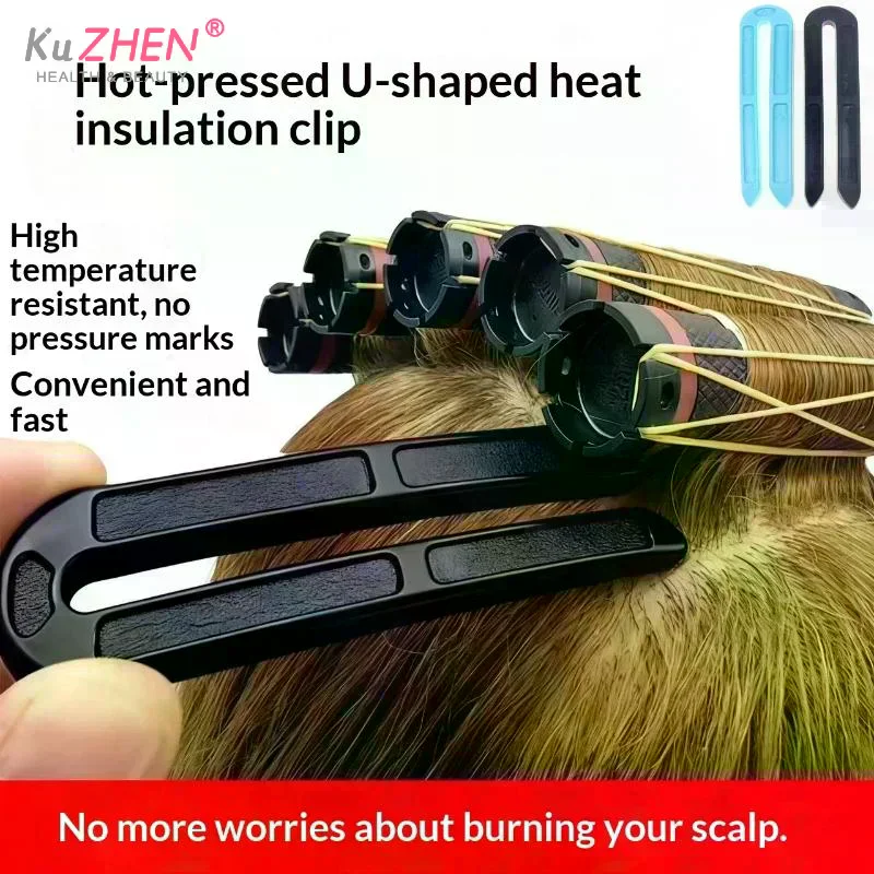 10pcs U-shape Hair Perm Insulation Clips Multipurpose Strong Hold Heat Resistance Hair Volume Clips For Salon Home Styling Tools