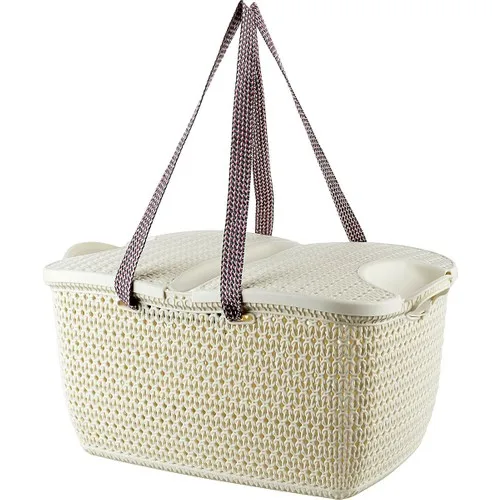 Alper Building Mesh Picnic Basket-Cream