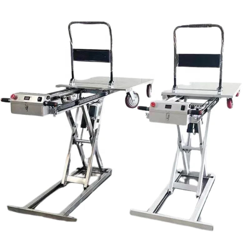 Hydraulic Cargo Folding Lifting Platform Structure Electric Scissor Lift Warehouse Trolley Four-Wheel Steel Hand Cart Van