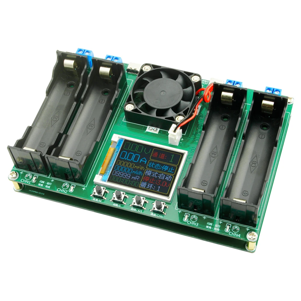 4 Channel 18650 Battery Capacity Internal Resistance Tester Automatic Charging And Discharging Module Digital Battery Detector