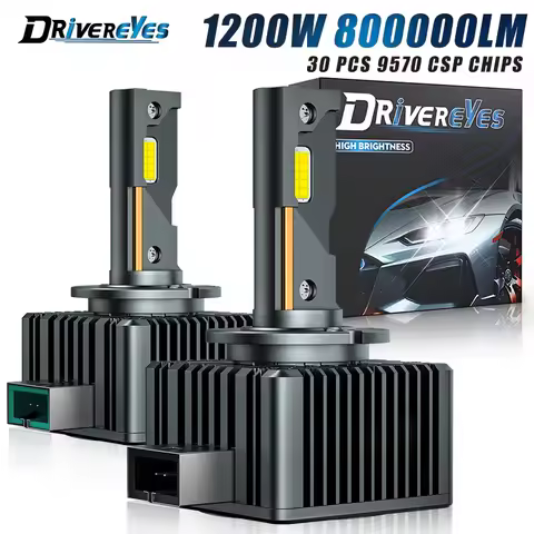 2PC D3S D1S LED Car Headlight HID Canbus D2S D4S D5S D8S Xenon Plug&amp;Play Turbo LED Light Two Sided 9570 CSP Chip Auto Lamp 6000K