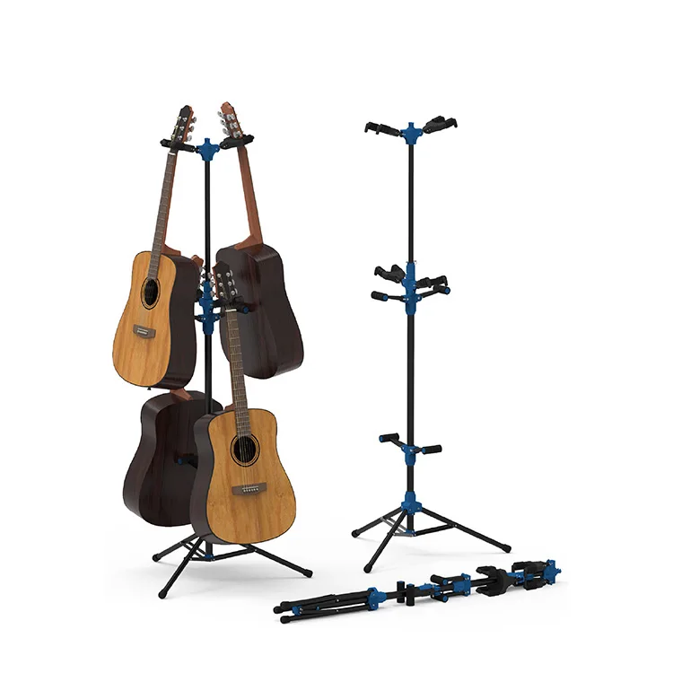 Adjustable Multi Guitar Stand 4 Holders String Instrument Floor Tripod Bracket for Acoustic Electric Guitar Bass