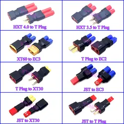 1PCS EC3 EC2 XT60 XT30 JST HXT 3.5mm 4.0MM 4.0 3.5 to T Plug Male Female Adapter Lipo Battery Bullet Deans Wireless Connector