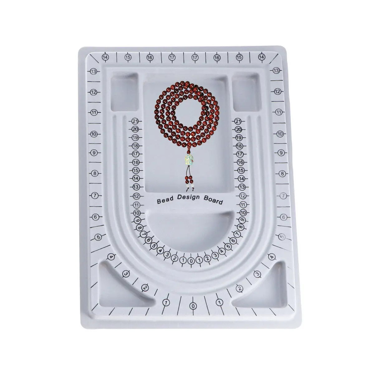 

2Pcs Jewelry Beading Board Bead Design Board for DIY Bracelet Necklace Making Easy Bead Handling Prevents Sliding Sturdy Compact