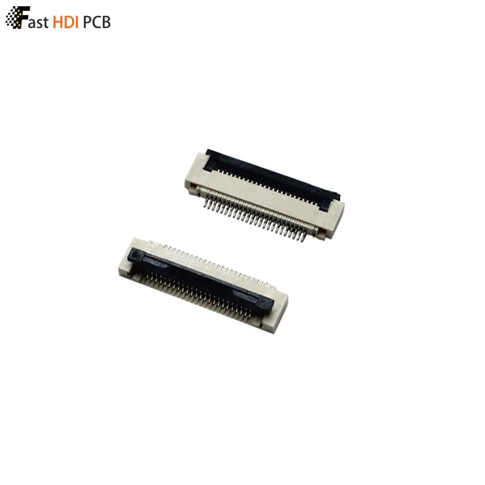 SMD FPC Connector 0.5mm 4-60Pin, Flip-Lock Lower Contact Horizontal Socket, Flexible Ribbon Cable Connector for Computer Printer