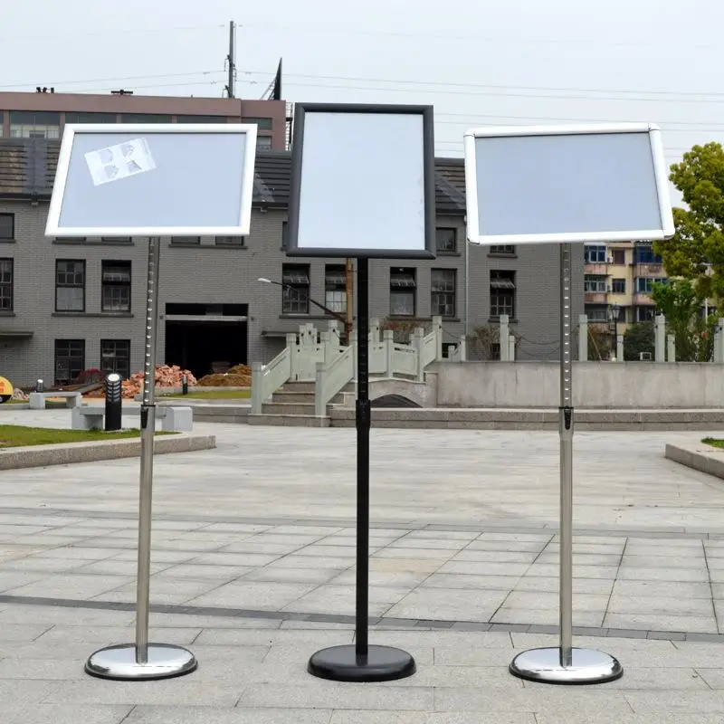 A3 A4 Sign Board Retractable Vertical Sign Board Shopping Mall Hotel Sign Board 4S Shop Special Metal Vertical Sign Display Rack