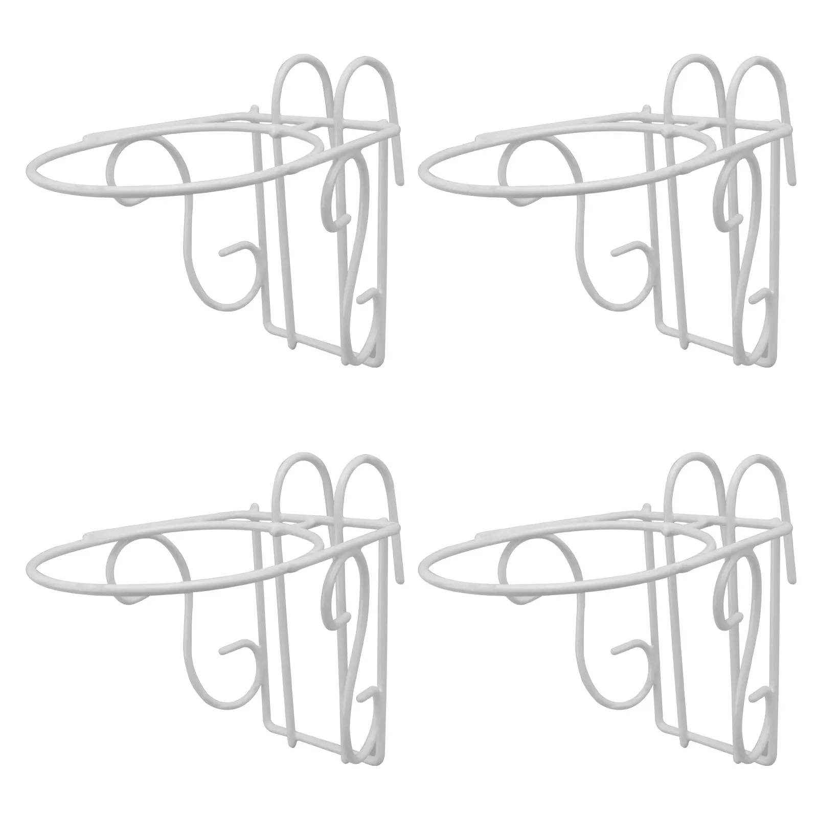 

4 шт., белая подвесная стойка для цветочного горшка для балкона, подставка для горшка орхидеи, прочный держатель для бонсай, украшения сада, горшки