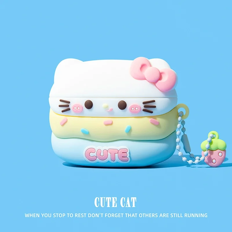 Funda de silicona de dibujos animados para AirPods Pro 2, accesorios para auriculares, carcasa suave para AirPods 4, funda protectora